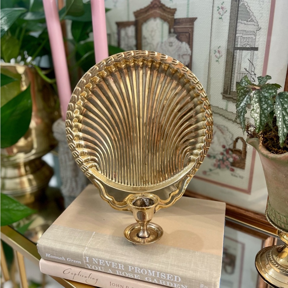 Brass candle sconce